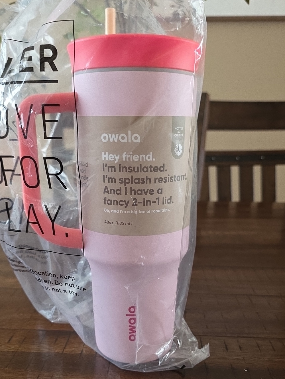 Owala 40oz Insulated Travel Tumbler.